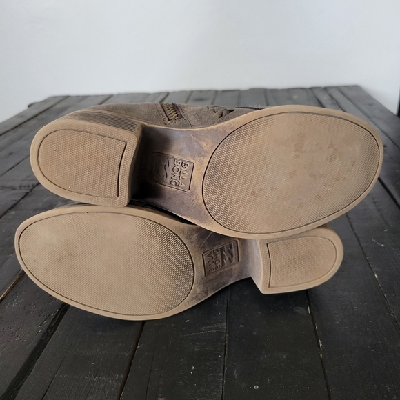 Billabong Take a Walk Booties Women's 7 Greige Grey Beige Taupe Braided Buckle - Picture 7 of 9